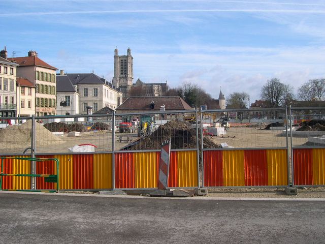  chantier de construction du parking cathédrale